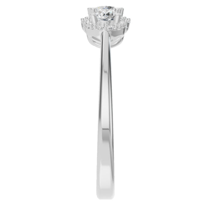 Flower 3 Central Stones Ring