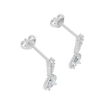Load image into Gallery viewer, Cascade Pear Halo Earrings