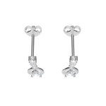Load image into Gallery viewer, Cascade Pear Halo Earrings