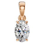 Load image into Gallery viewer, Oval Solitaire Pendant - NE1164