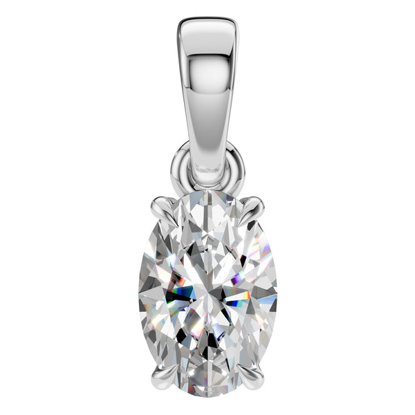 Oval Solitaire Pendant - NE1164