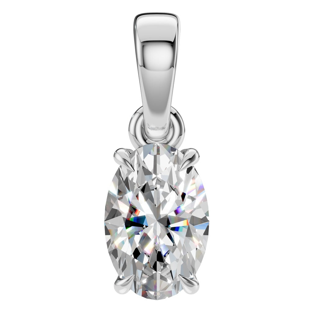 Oval Solitaire Pendant - NE1164