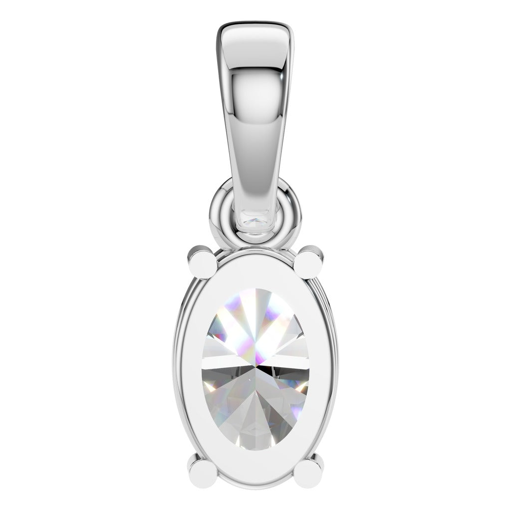 Oval Solitaire Pendant - NE1164