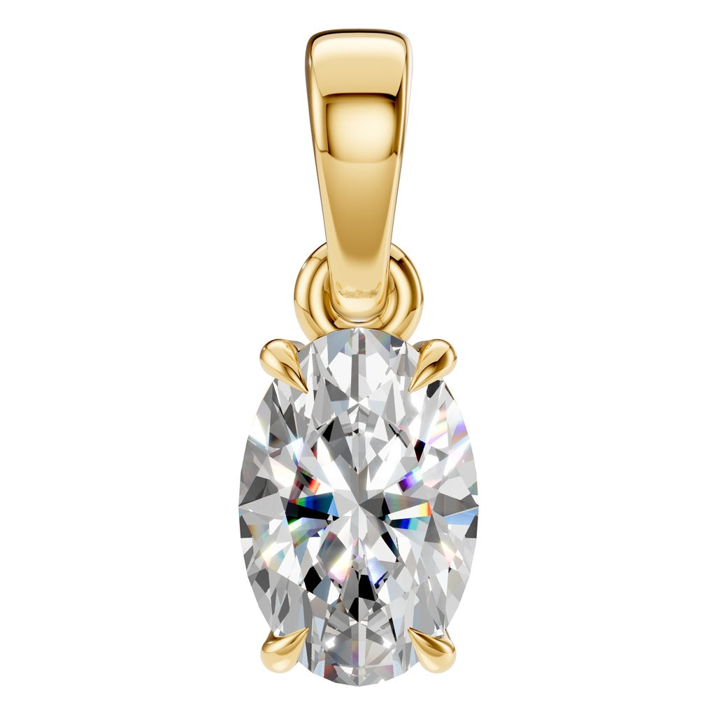 Oval Solitaire Pendant - NE1164