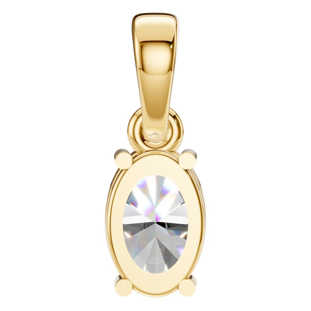 Oval Solitaire Pendant - NE1164
