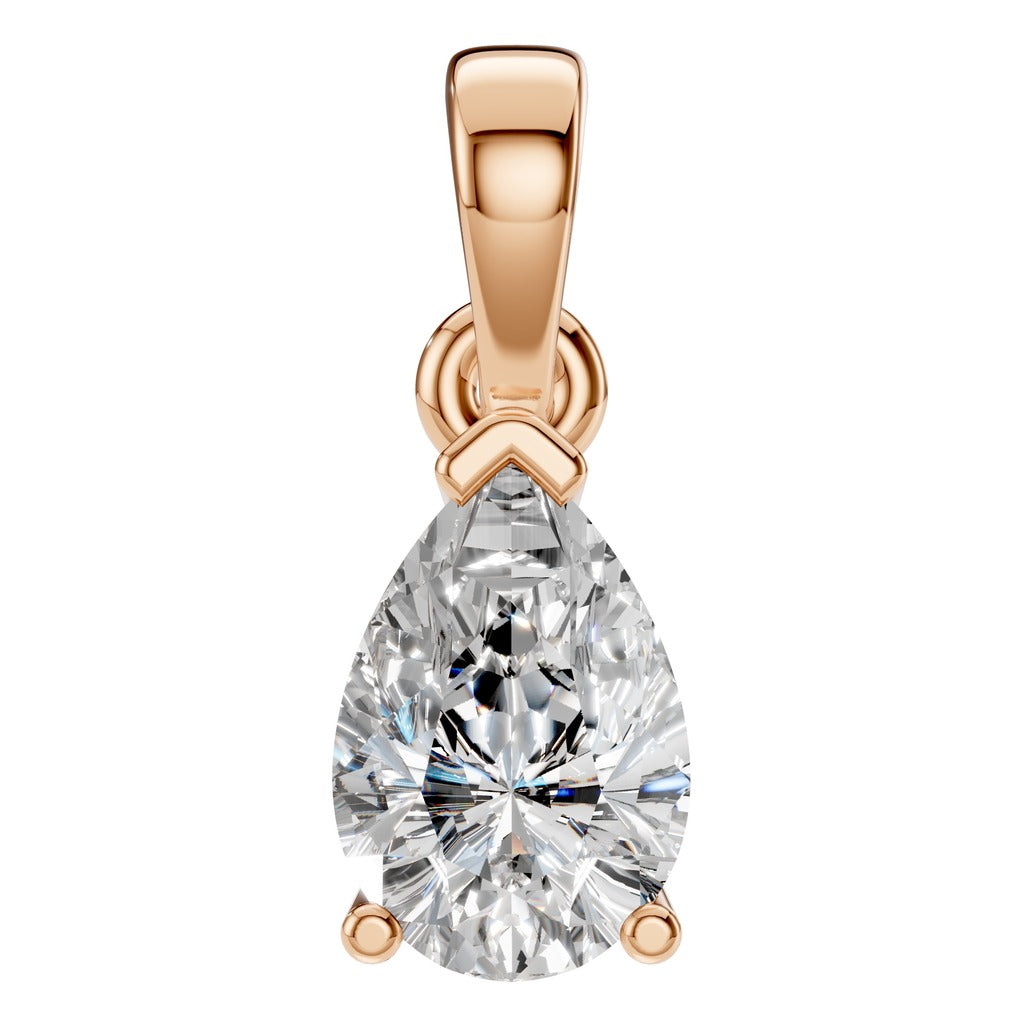 Pear Solitaire Pendant - NE1164