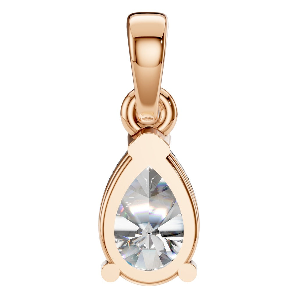 Pear Solitaire Pendant - NE1164