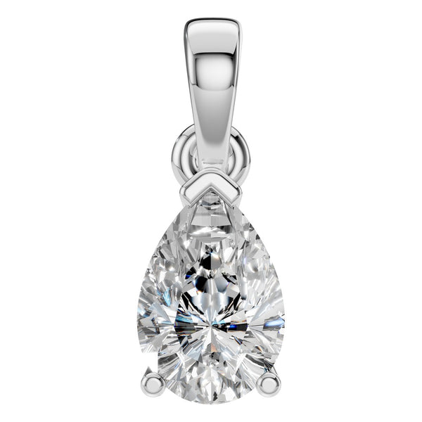 Pear Solitaire Pendant - NE1164