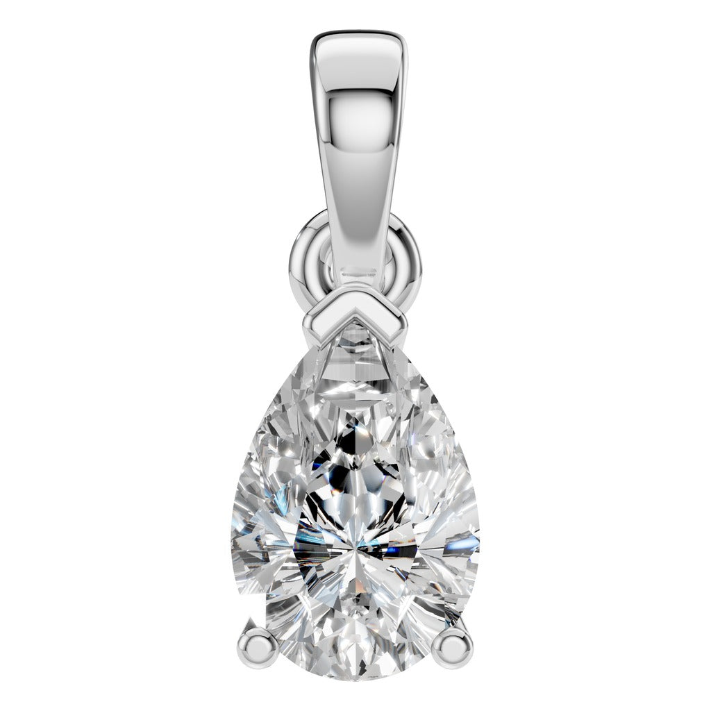 Pear Solitaire Pendant - NE1164