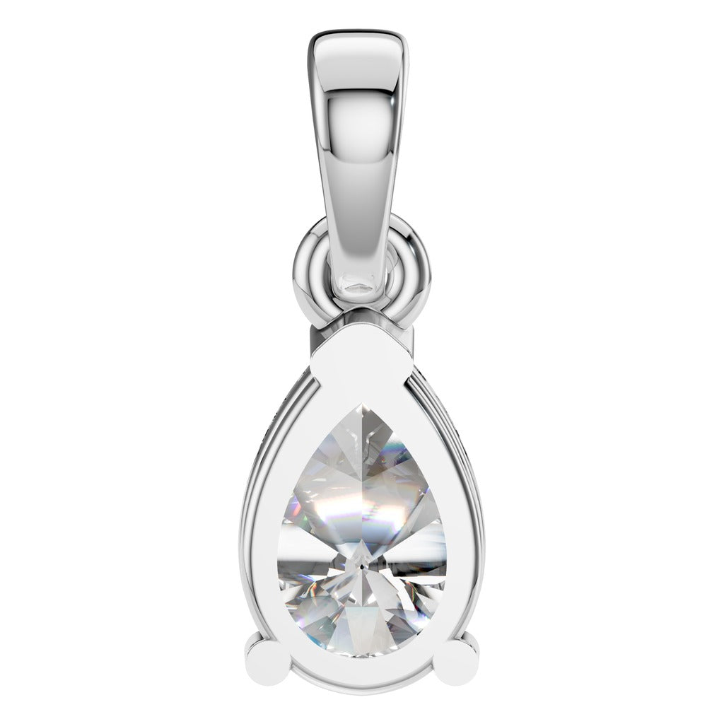 Pear Solitaire Pendant - NE1164