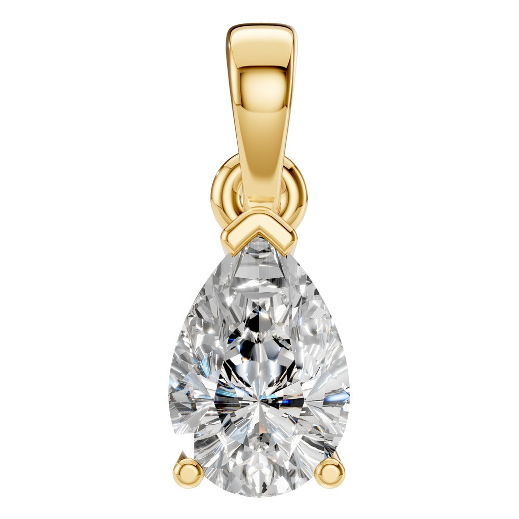 Pear Solitaire Pendant - NE1164