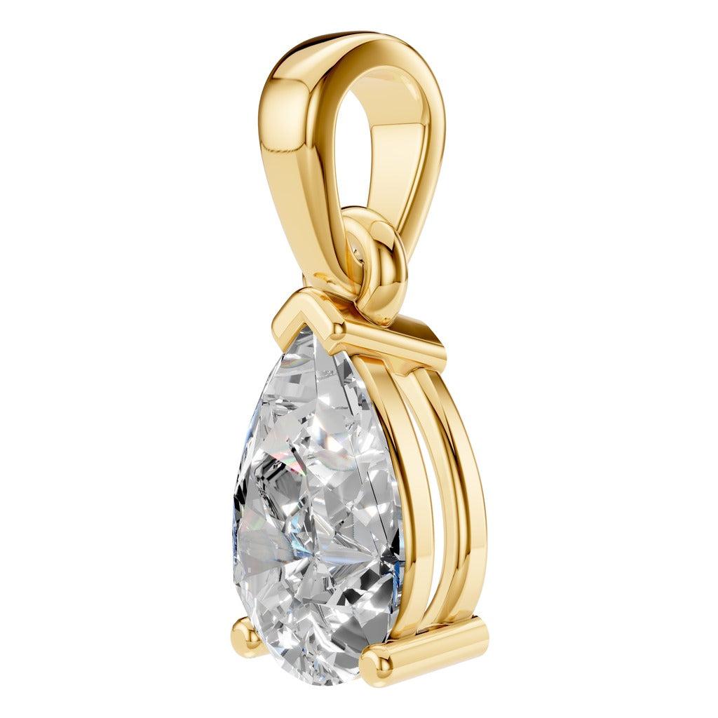 Pear Solitaire Pendant - NE1164