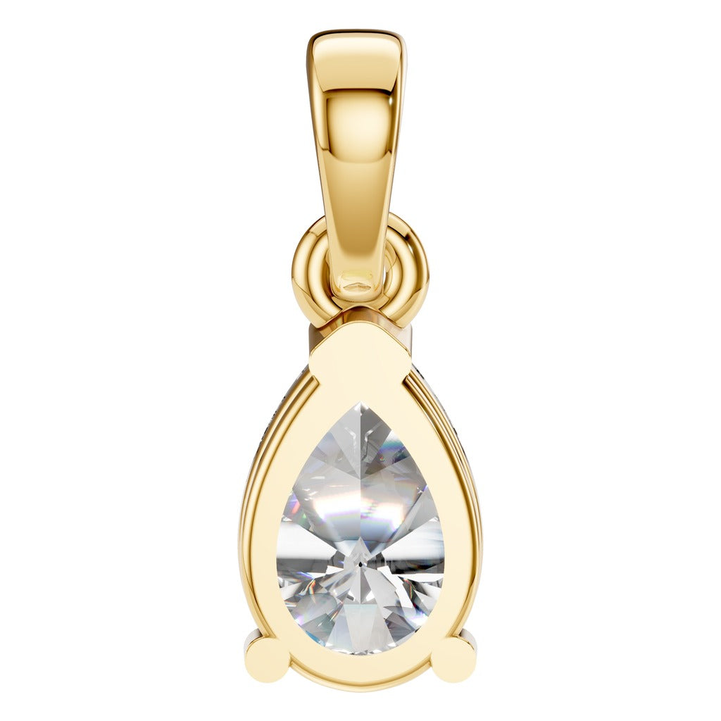 Pear Solitaire Pendant - NE1164