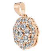 Floral Halo Diamond Pendant