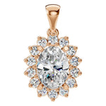 Load image into Gallery viewer, Oval Halo Pendant - PE3819