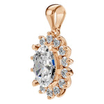 Load image into Gallery viewer, Oval Halo Pendant - PE3819