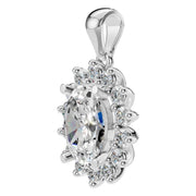 Oval Halo Pendant - PE3819