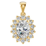 Load image into Gallery viewer, Oval Halo Pendant - PE3819