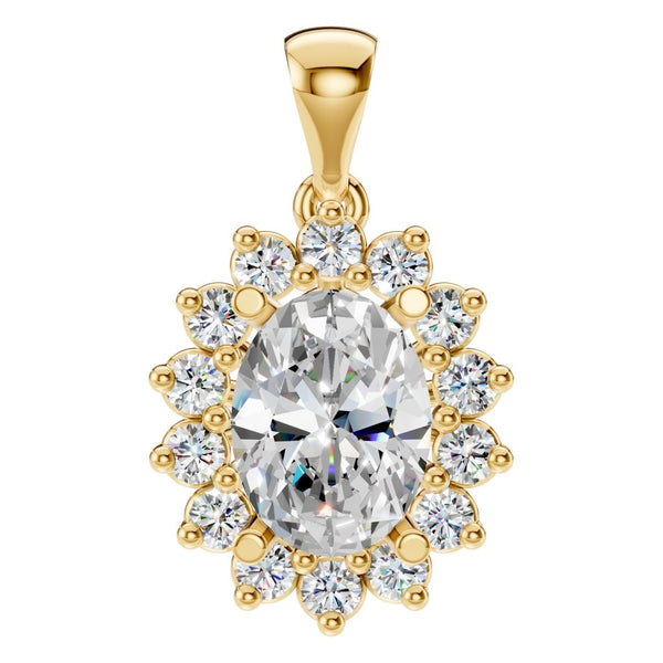 Oval Halo Pendant