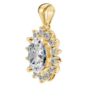 Oval Halo Pendant