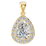 Load image into Gallery viewer, Pear Halo Pendant