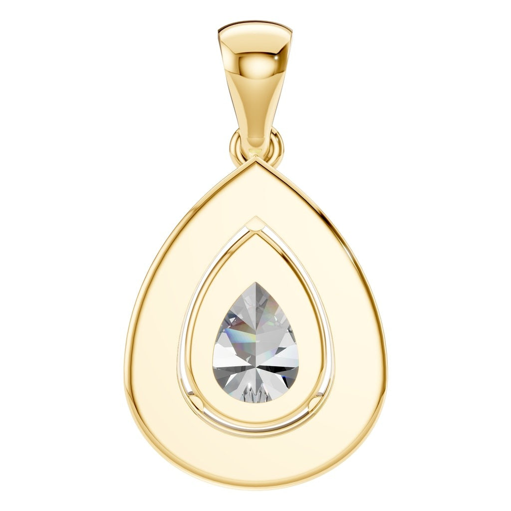 Pear Halo Pendant