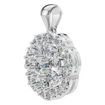 Load image into Gallery viewer, Floral Halo Diamond Pendant