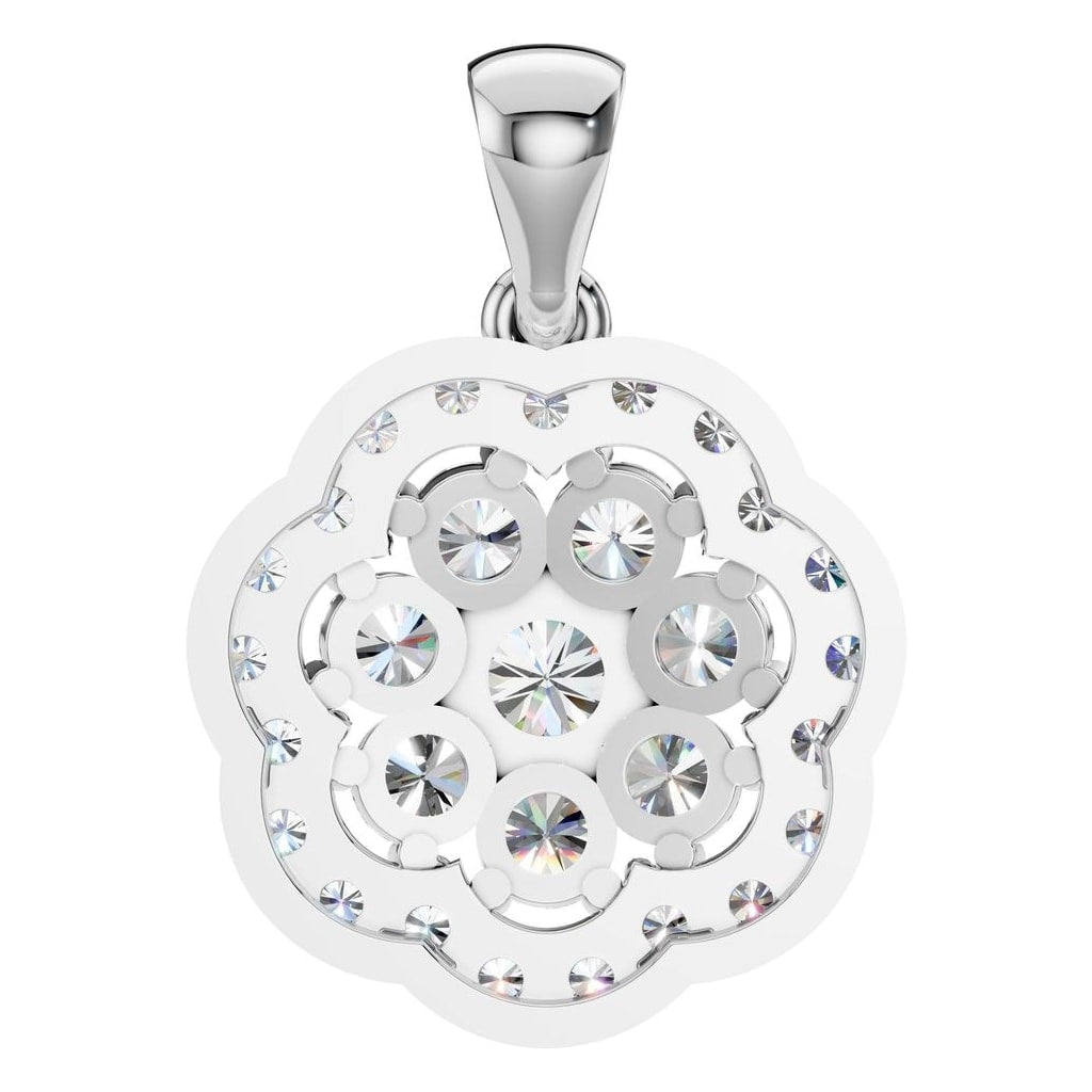Floral Halo Diamond Pendant