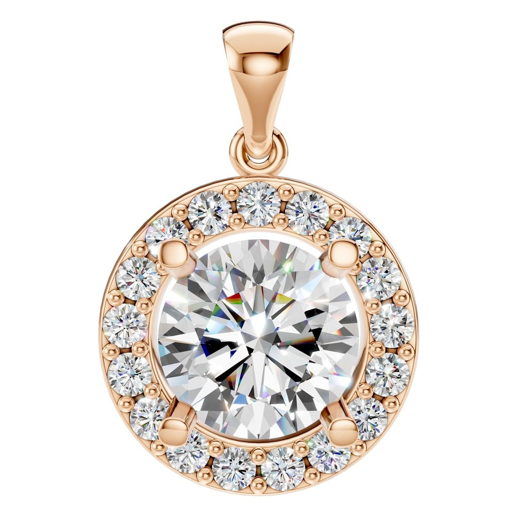 Round Halo Pendant