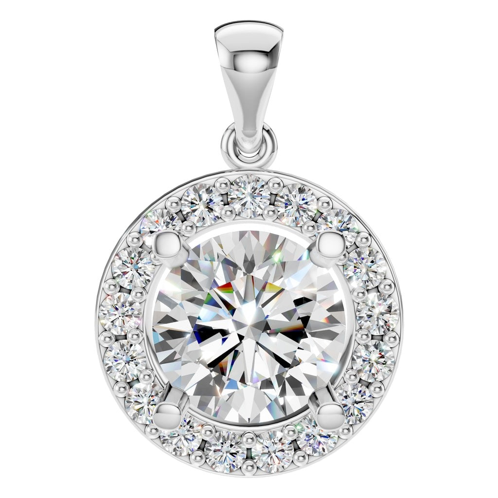 Round Halo Pendant