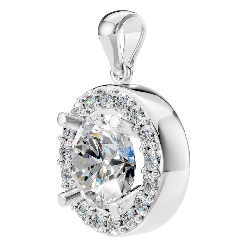 Round Halo Pendant