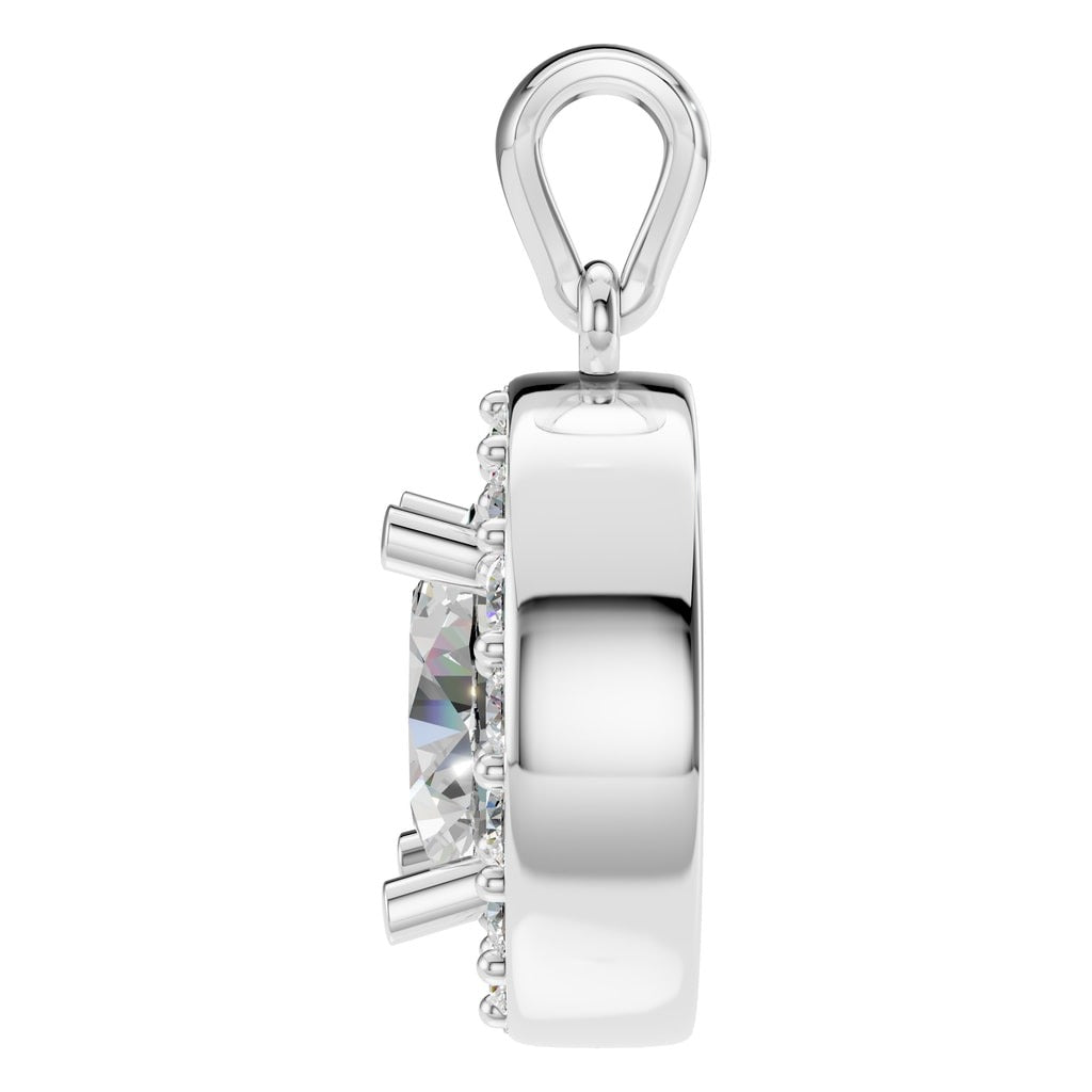 Round Halo Pendant