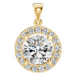 Load image into Gallery viewer, Round Halo Pendant
