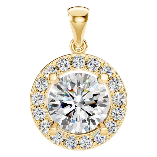 Round Halo Pendant