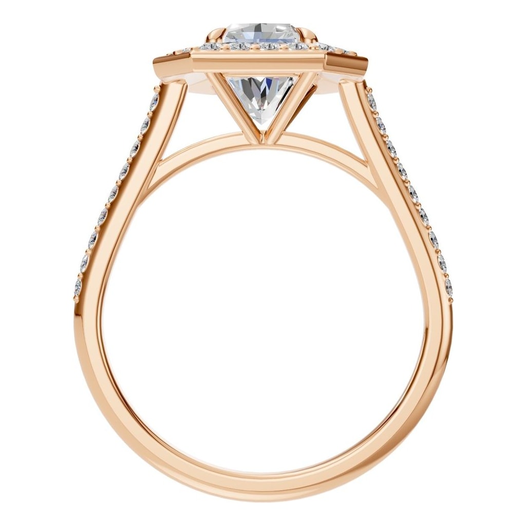 Emerald Double Halo Ring