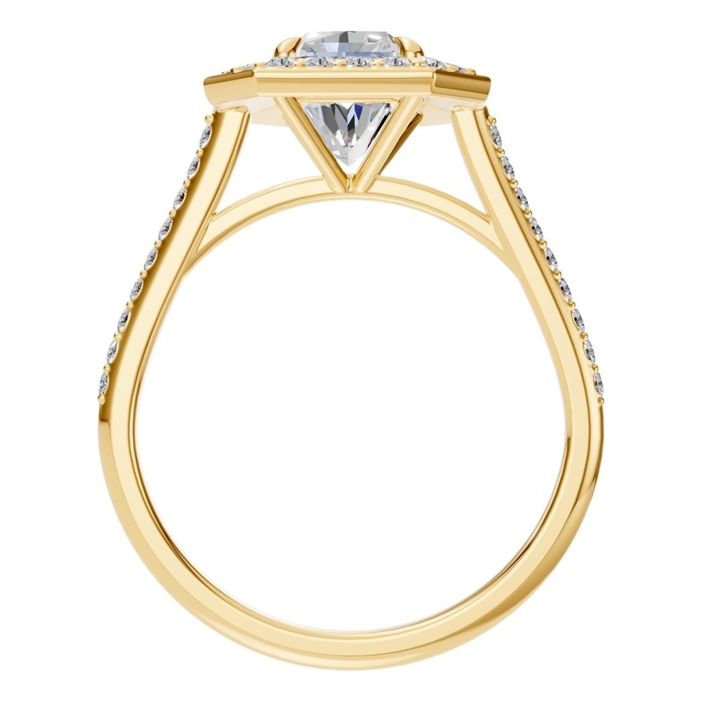 Emerald Double Halo Ring