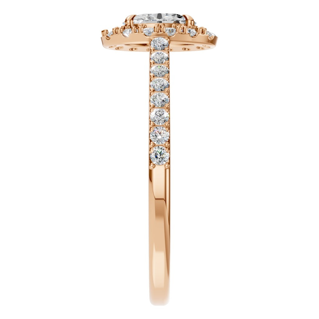 Oval Halo Ring - RI1895