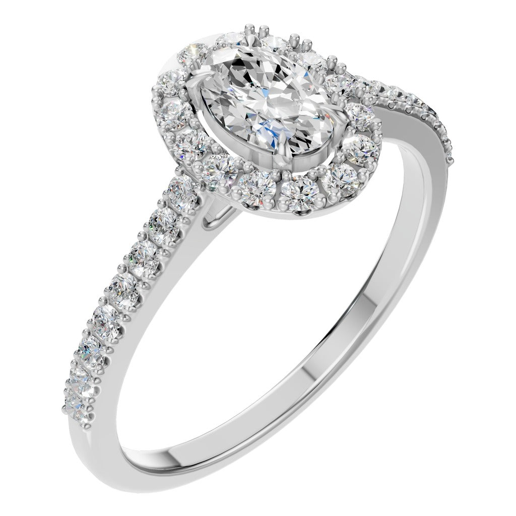 Oval Halo Ring - RI1895