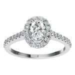Load image into Gallery viewer, Oval Halo Ring - RI1895