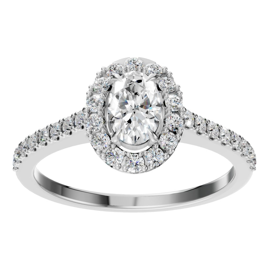 Oval Halo Ring - RI1895