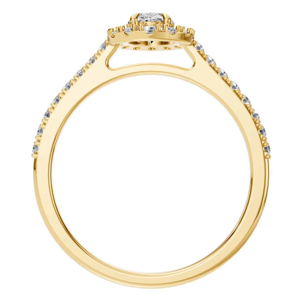 Oval Halo Ring - RI1895