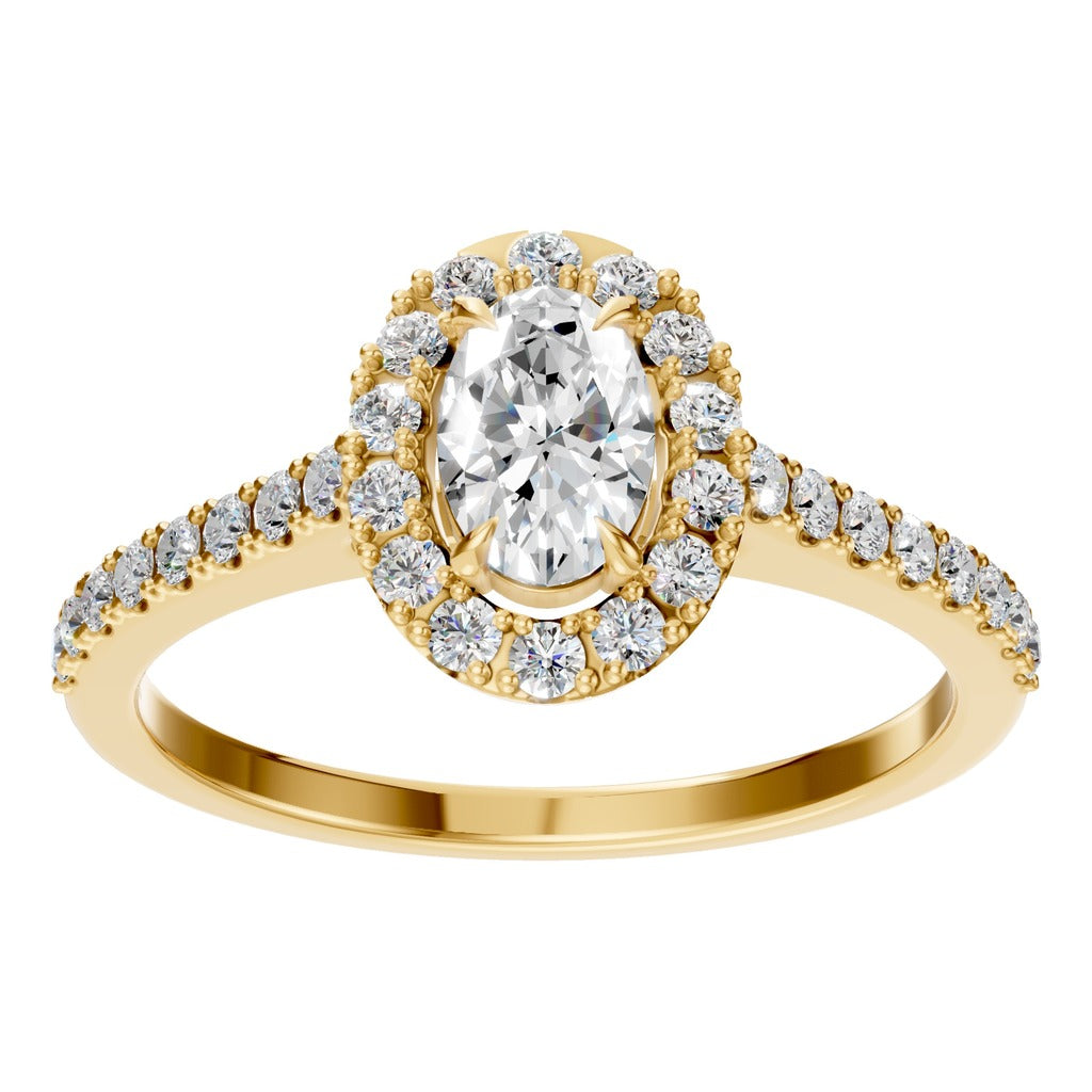 Oval Halo Ring - RI1895
