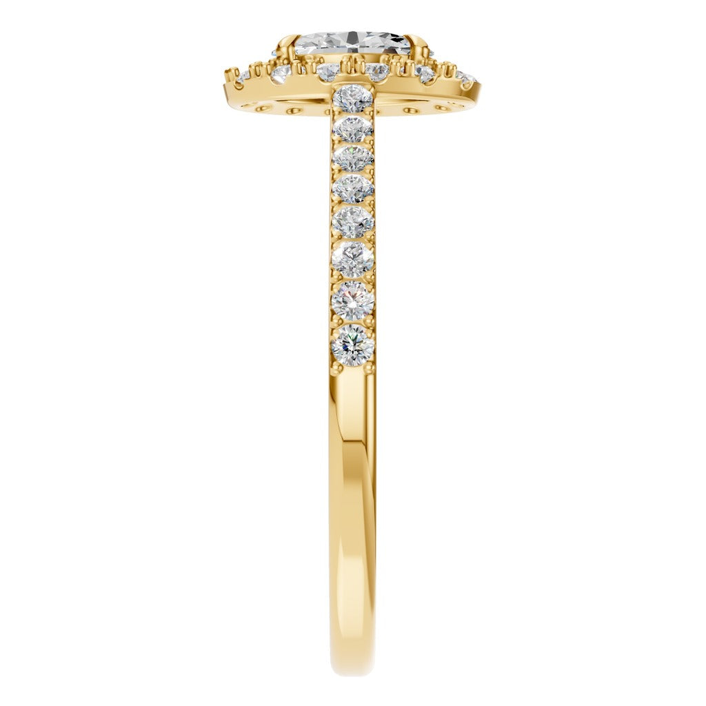 Oval Halo Ring - RI1895