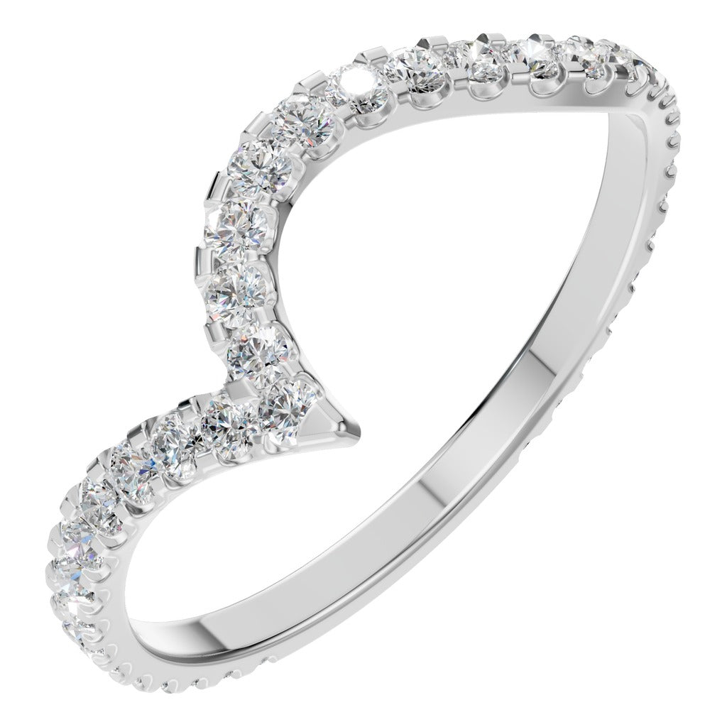 Curved Pavé Diamond Ring - RI2055