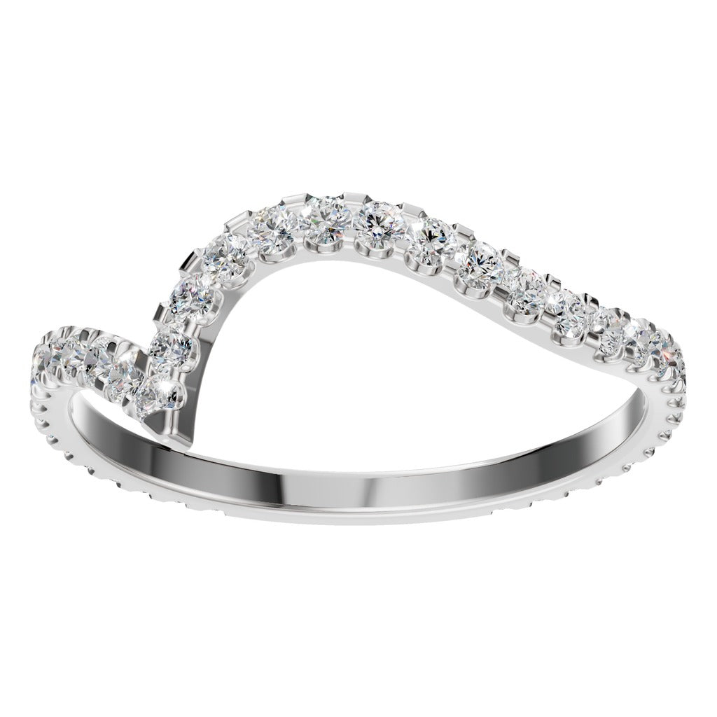 Curved Pavé Diamond Ring - RI2055