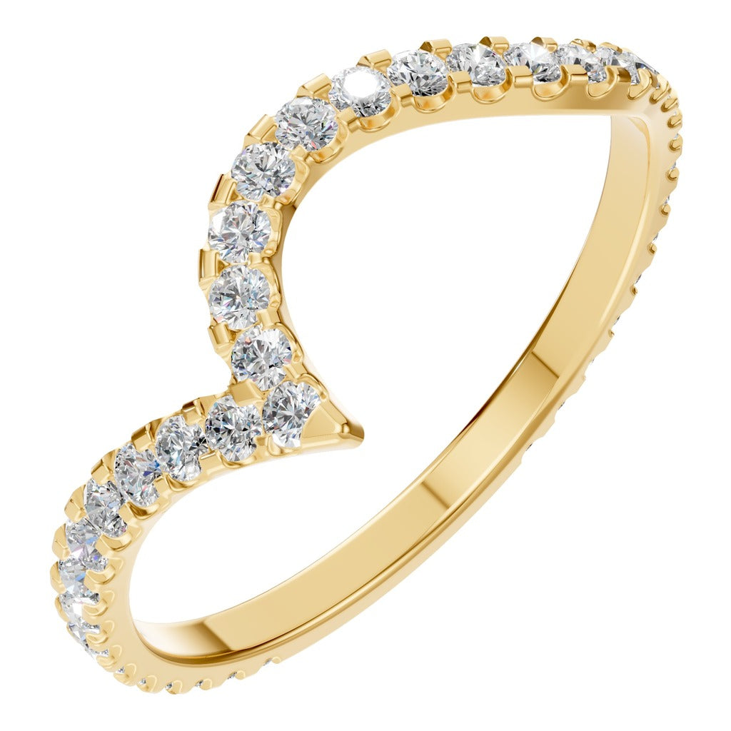 Curved Pavé Diamond Ring - RI2055