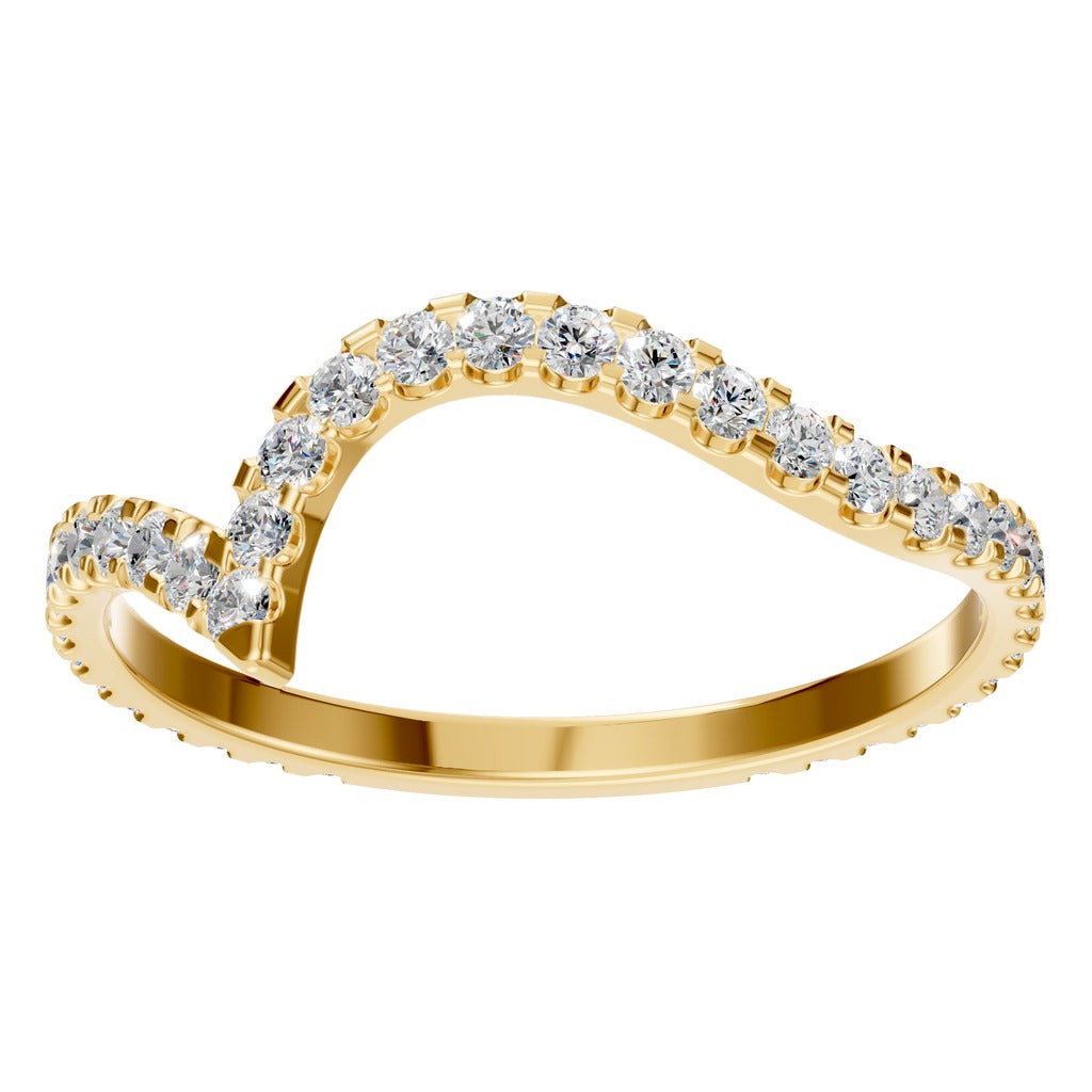 Curved Pavé Diamond Ring - RI2055