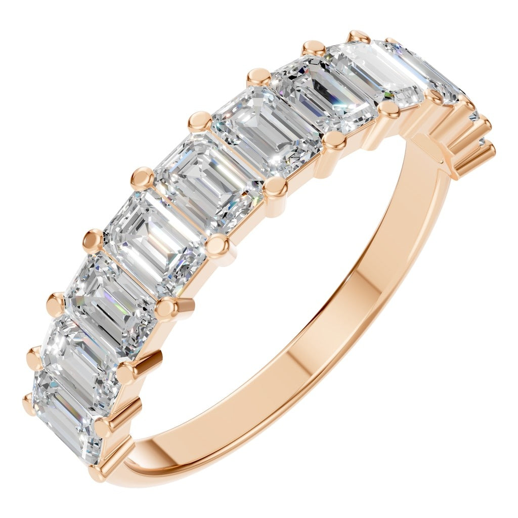 Emerald Half Eternity Ring