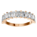 Load image into Gallery viewer, Emerald Half Eternity Ring
