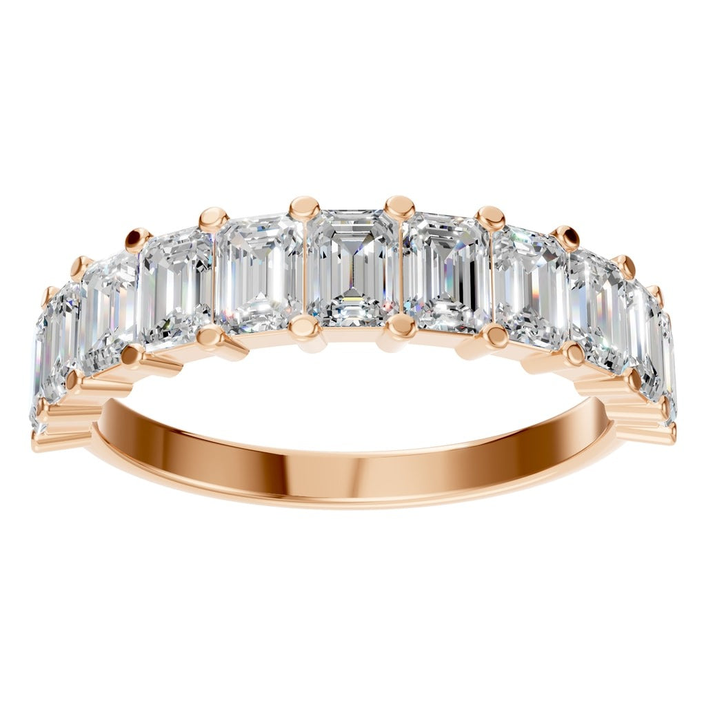 Emerald Half Eternity Ring